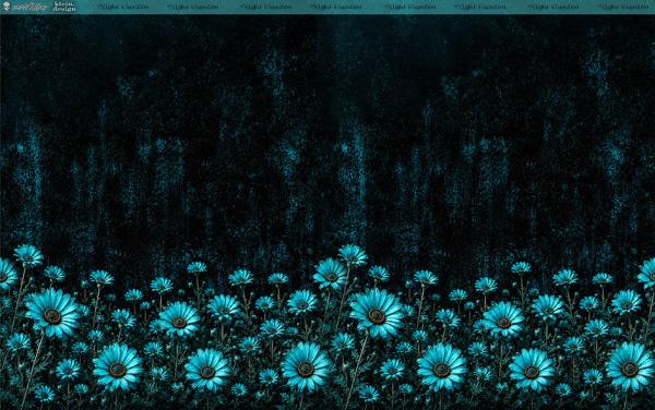 Night Garden - Bordüre - Jersey
